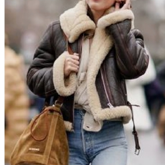 🧥DANIER AVIATOR JACKET WITH FAUX FUR - Picture 14 of 16